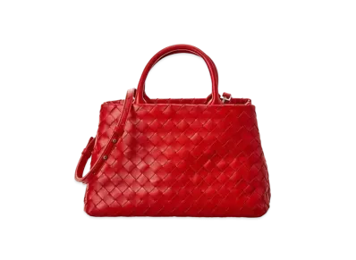 Bottega Veneta Intrecciato Hand Bag "Red"