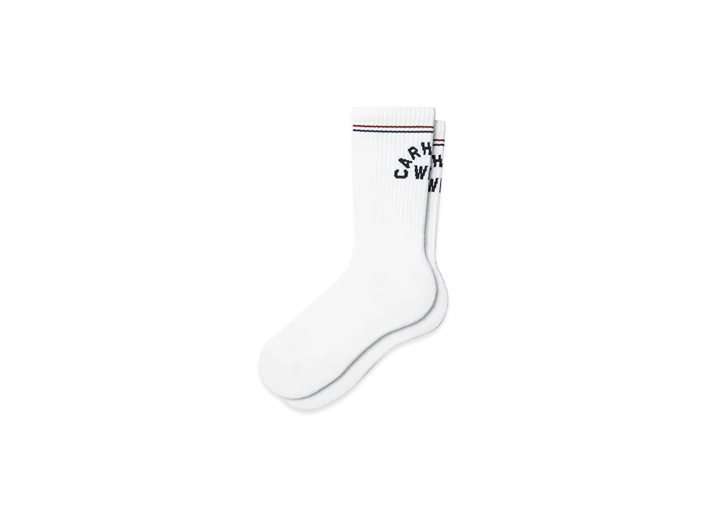 Carhartt WIP Arch Script Socks "White/Dark Navy"