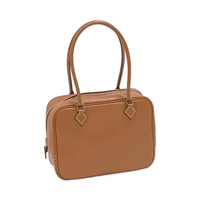 Hermes Plume Epsom Leather Hand Bag "Gold"