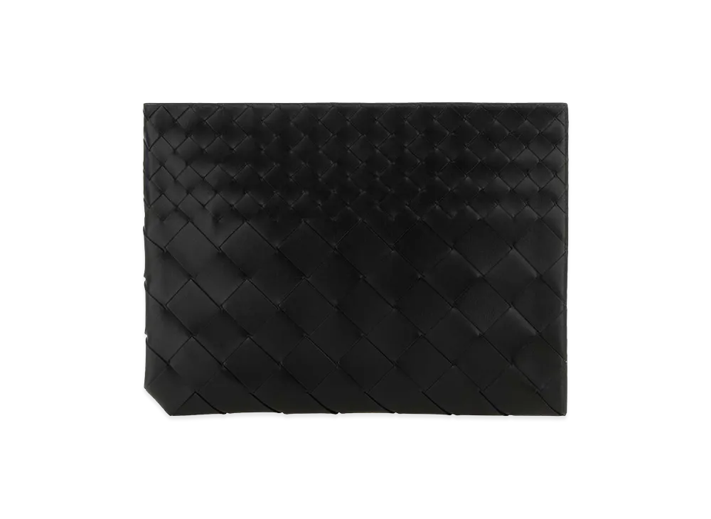 Bottega Veneta Leather Intrecciato Pouch "Black"