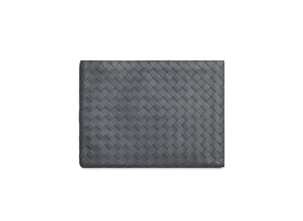 Bottega Veneta Intrecciato Half Zipper Clutch Bag "Thunder/Pool"