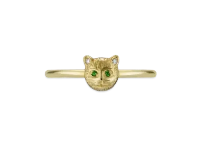 GUCCI Marche des Merveilles Series 18K Yellow Gold Diamond Ring IG "Gold"