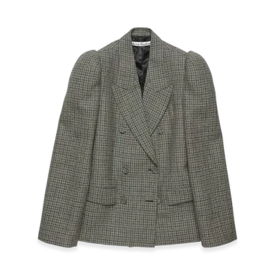 Acne Studios Double Breasted Suit Jacket Runway Show "Black White"