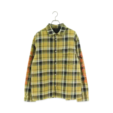 Chrome Hearts WORK'N Check Pattern Long Sleeve Shirt "Yellow"