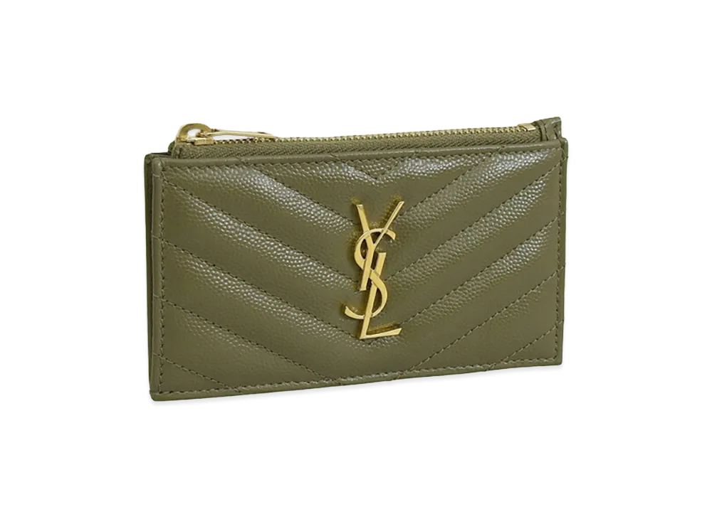 Saint Laurent Women's Card Case "Khaki"