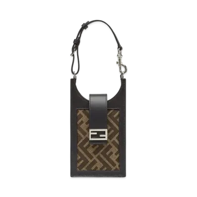 FENDI Smartphone Bag Fabric Smartphone Holder "Brown"