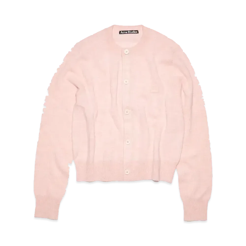 Acne Studios Crew Neck Cardigan "Faded Pink Melange"