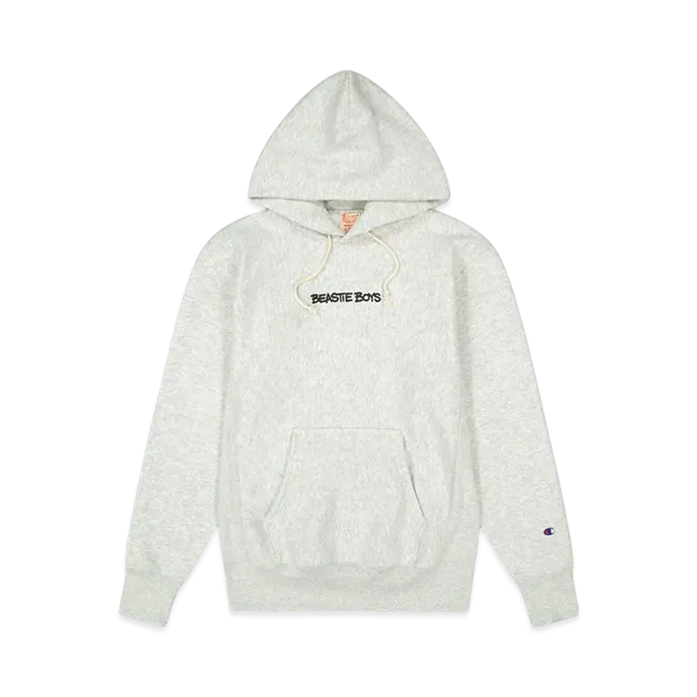 Champion x Beastie TCV Reverse Weave Soft Fleece Check Your Head Hooded Sweatshirt "Grey"