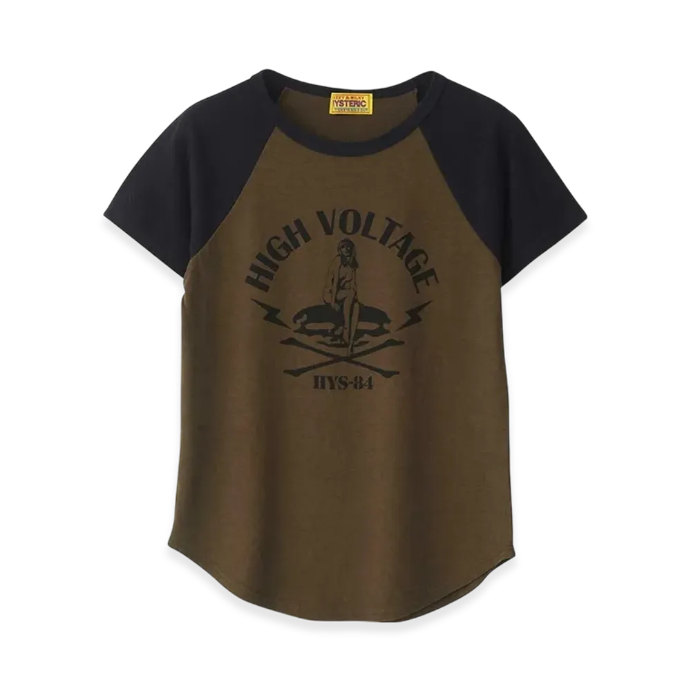 HYSTERIC GLAMOUR High Voltage T-Shirt "Khaki"