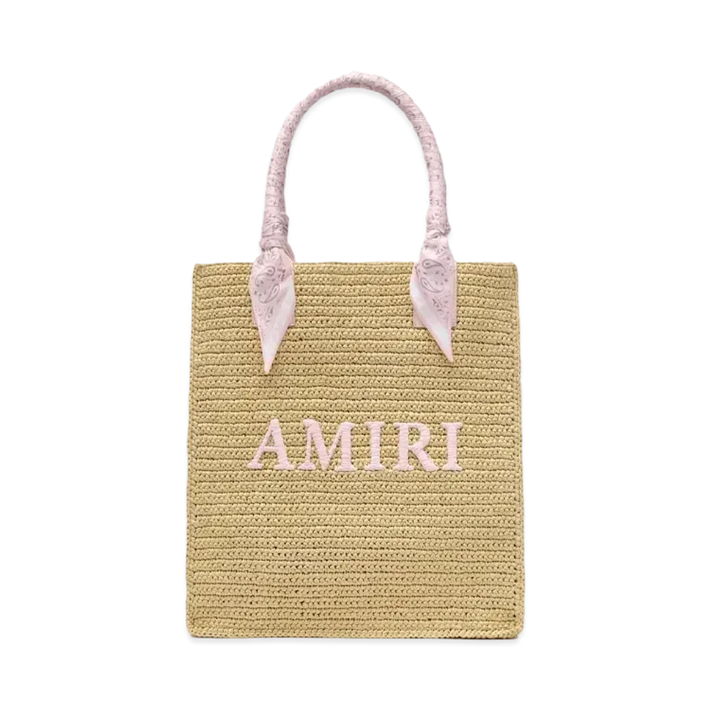 AMIRI Raffia Tote "Pink"
