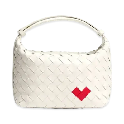 Bottega Veneta Mini Wallace "White/Vernis"