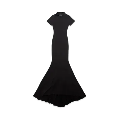 BALENCIAGA Women's T-shirt Maxi Dress "Black"