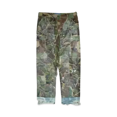 INNOCENCE NYC CAMO PATCHWORK DOCKING PANTS "CAMO WITH PAINT"