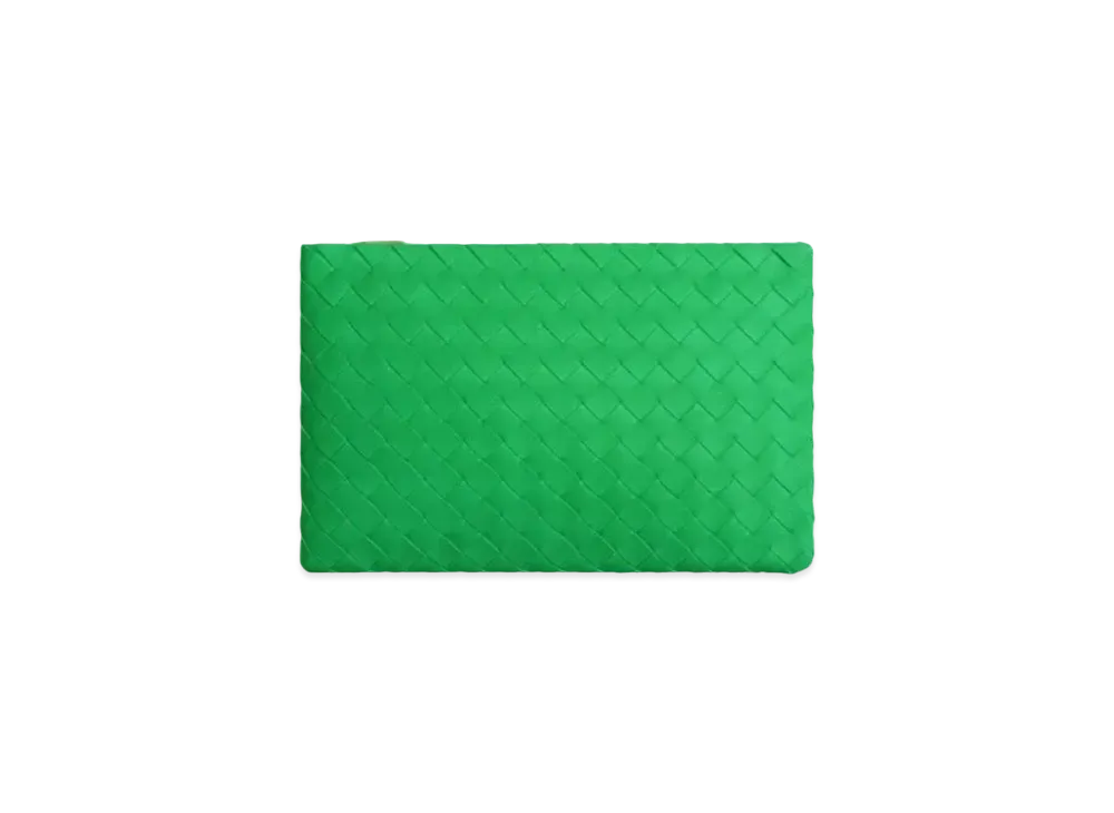 Bottega Veneta Intrecciato Leather Medium Pouch "Parakeet"