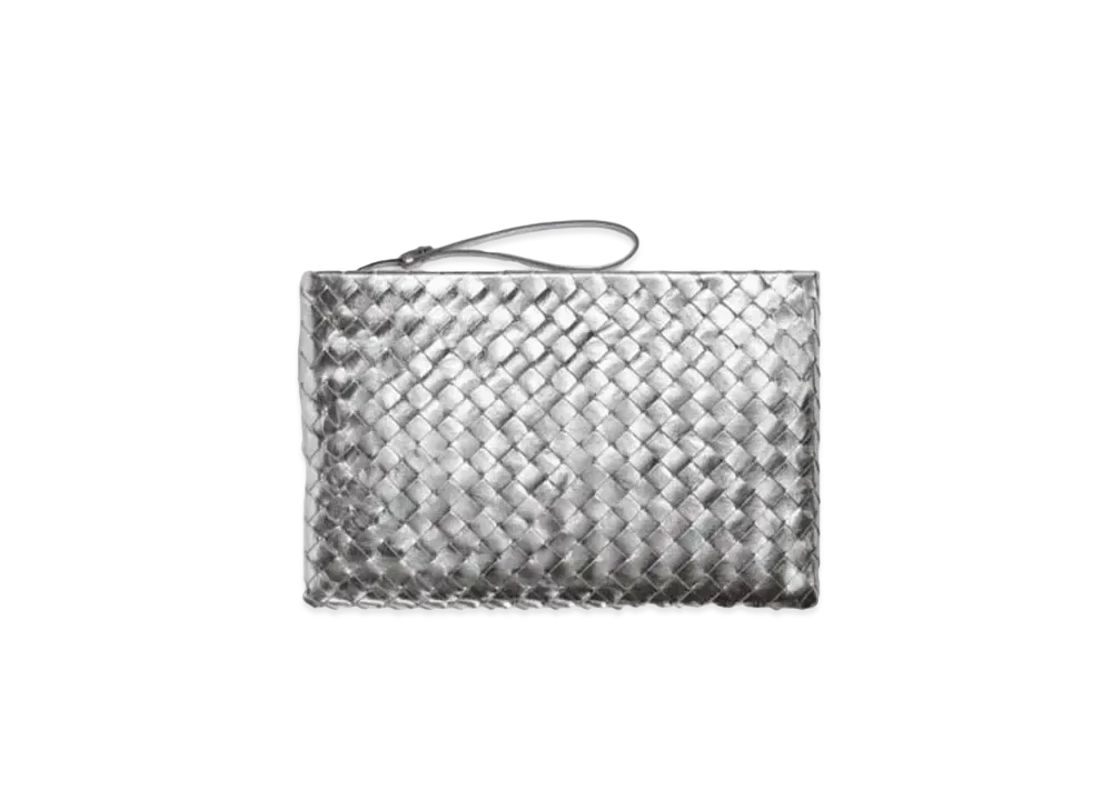 Bottega Veneta Clutch Bag "Silver"