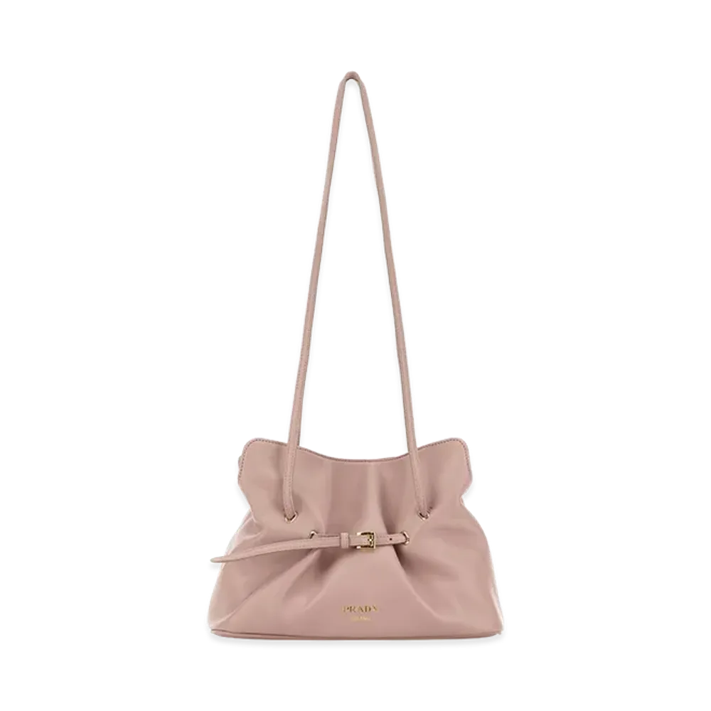 PRADA Women's Nappa Leather Small Dana Bucket Bag "Pink"
