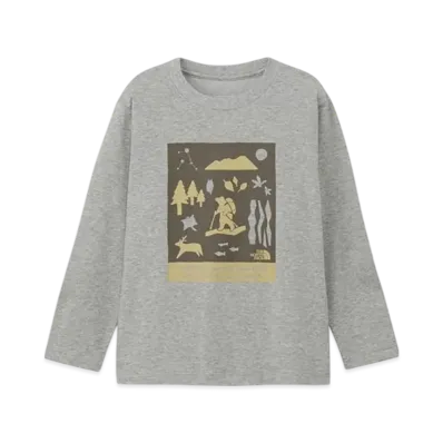 The North Face Kids Long Sleeve Shiretokotoko Tee "Mix Gray"