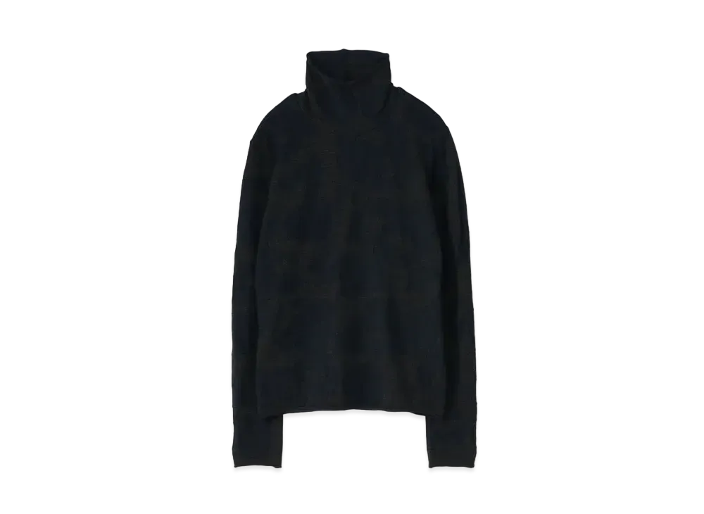 Yohji Yamamoto Y's DOT NUMBER LINKS HIGHT NECK LONG SLEEVE PULLOVER "Navy"