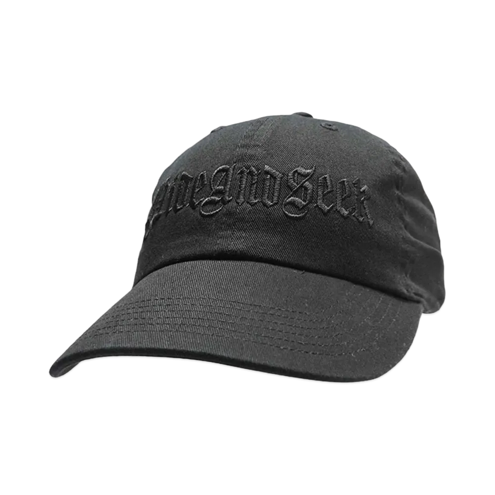 Hide and Seek Old English Baseball CAP "BLACK"