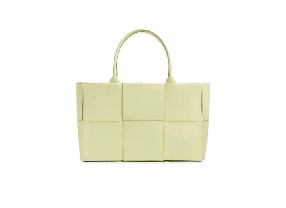 Bottega Veneta Arco Leather Medium Tote Bag "Lemon Washed/Thunder"