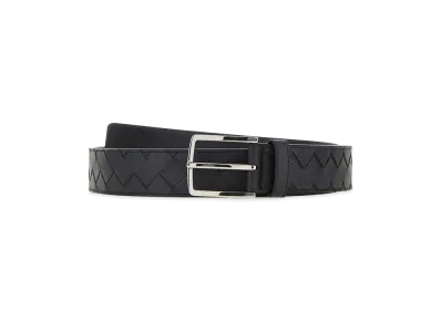 Bottega Veneta Leather Belt "Black"