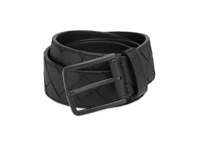 Bottega Veneta Intrecciato Belt "Nero"