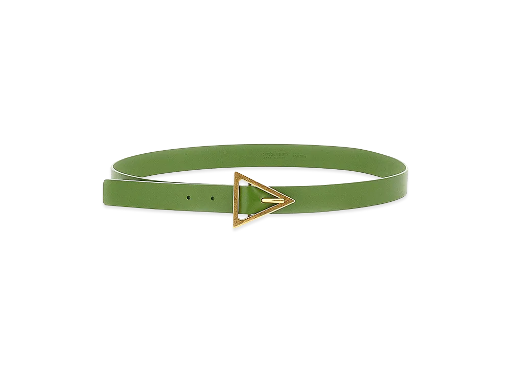 Bottega Veneta Women's Leather Triangle Belt "Army Green"