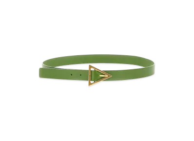 Bottega Veneta Women's Leather Triangle Belt "Army Green"
