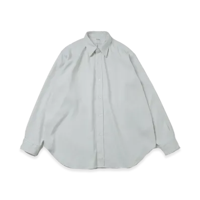A.PRESSE Double Weave Twill Regular Collar Shirt "Ecru"