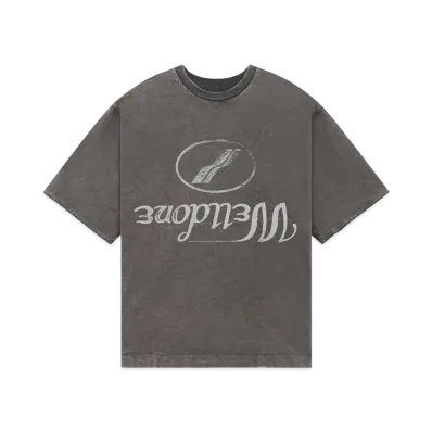 WE11DONE Reversed Logo Washed T-shirt "Charcoal"