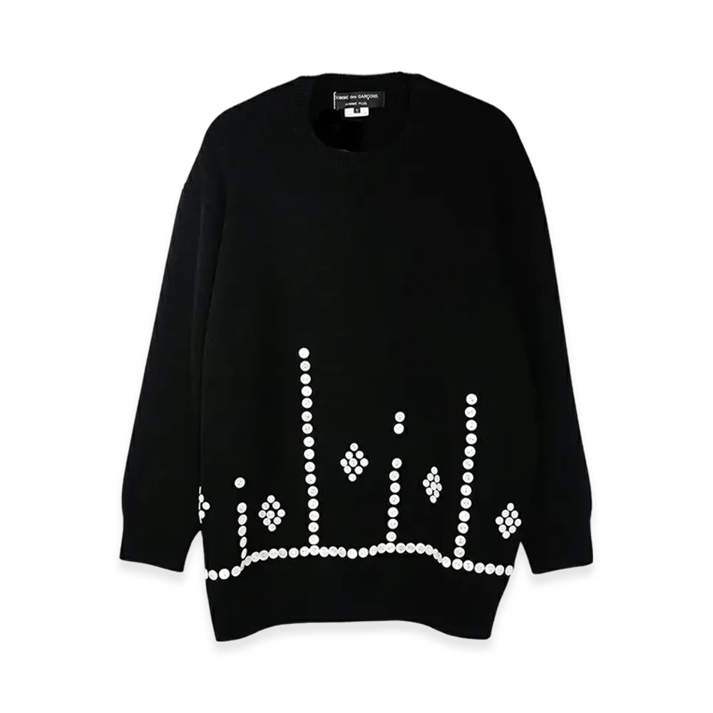 COMME des GARCONS HOMME PLUS Button Wide Knit "Black"