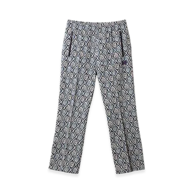NEEDLES Track Pant - Poly Jacquard "Blu/Ppl"