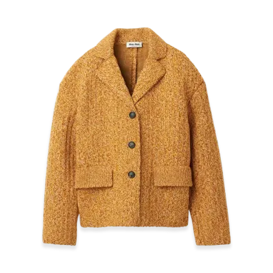 MIU MIU Women's Wool and Cotton Jacket "Cinnamon"