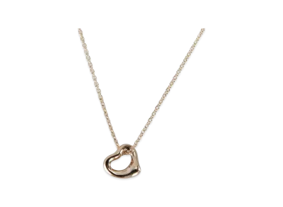 Tiffany & Co. Open Heart Necklace in 18k Rose Gold "Silver"