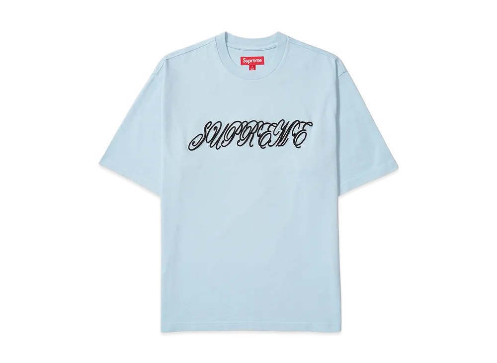 Supreme Raised Script S/S Top "Light Blue"