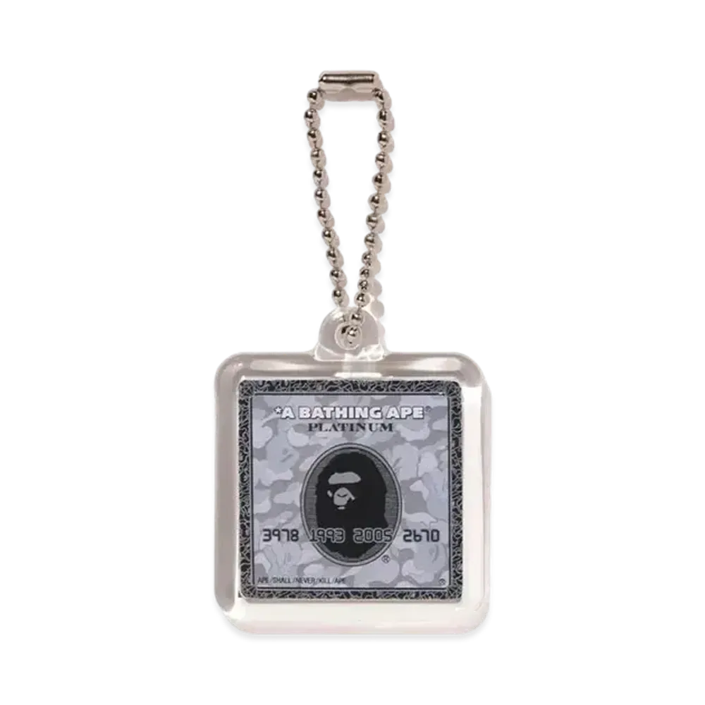 A BATHING APE Bape Card Keychain "Silver"