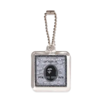 A BATHING APE Bape Card Keychain "Silver"