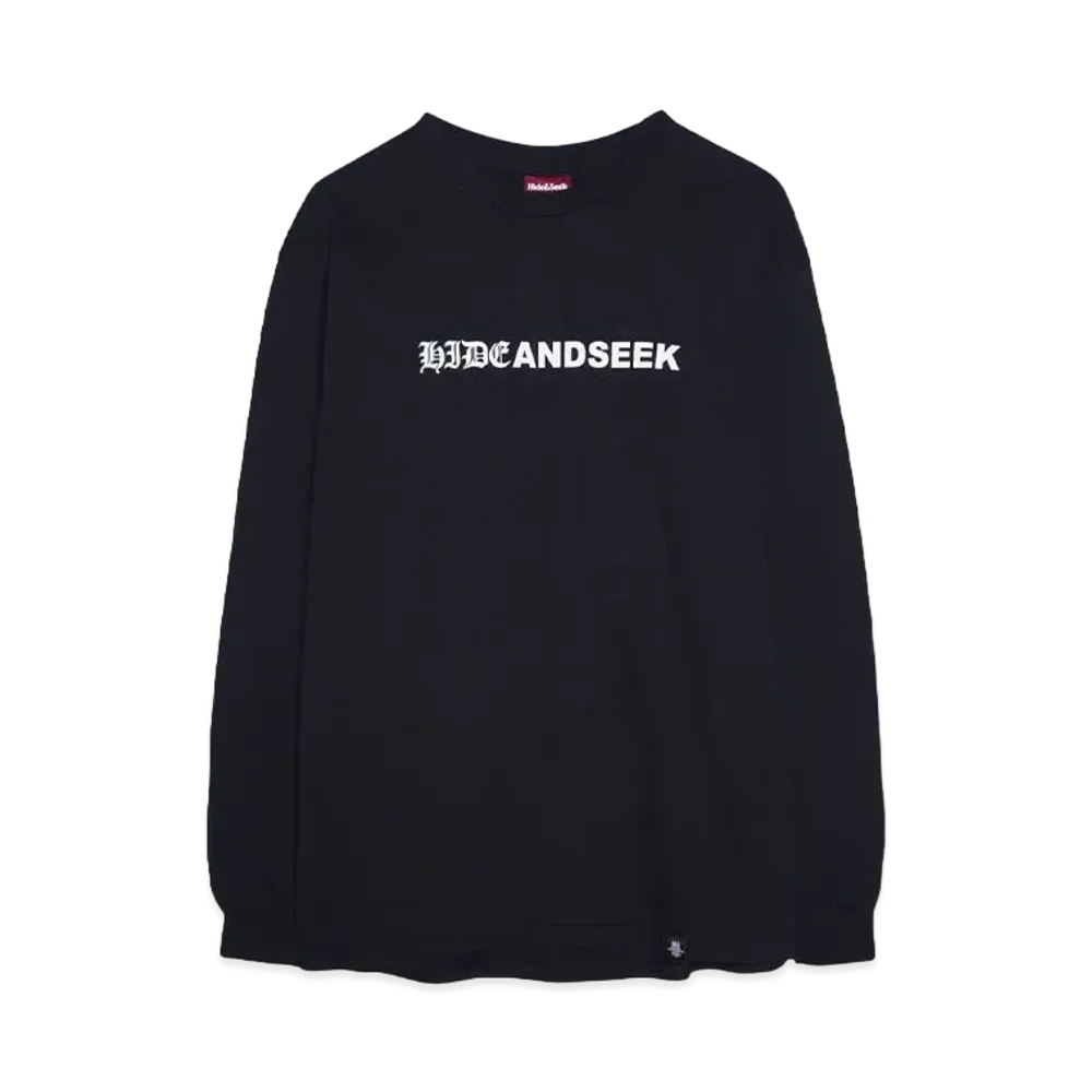 Hide and Seek HIDE L/S Tee "BLACK"