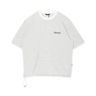 Optstuff Drawstring Border T-Shirt "White"