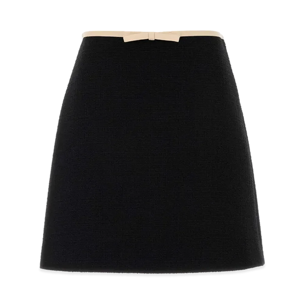 Valentino Women's Tweed Mini Skirt "Black"