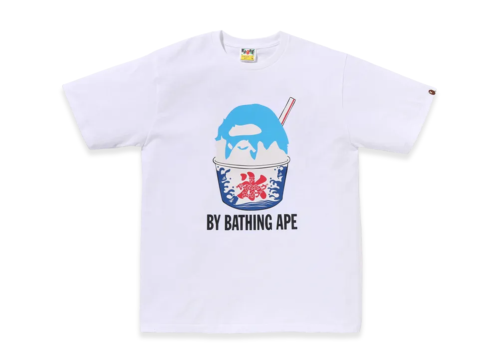 A BATHING APE Shave Ice by Bathing Ape Tee "White/Blue"