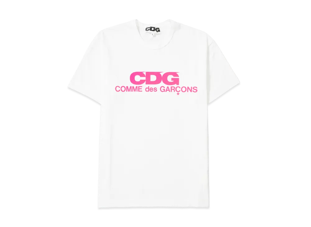 Comme des Garcons CDG Pink Logo T-Shirt "White"
