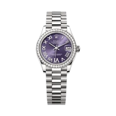 ROLEX Datejust 31mm White Gold Diamond 278289RBR "Aubergine"