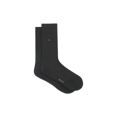 Paul Smith Colorful Logo Embroidered Socks "DarkGray"