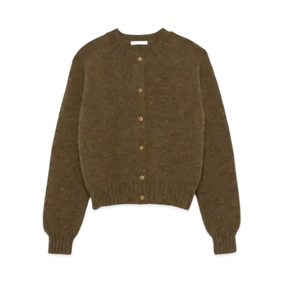 FUMIKA UCHIDA Shetland Cardigan "Khaki"