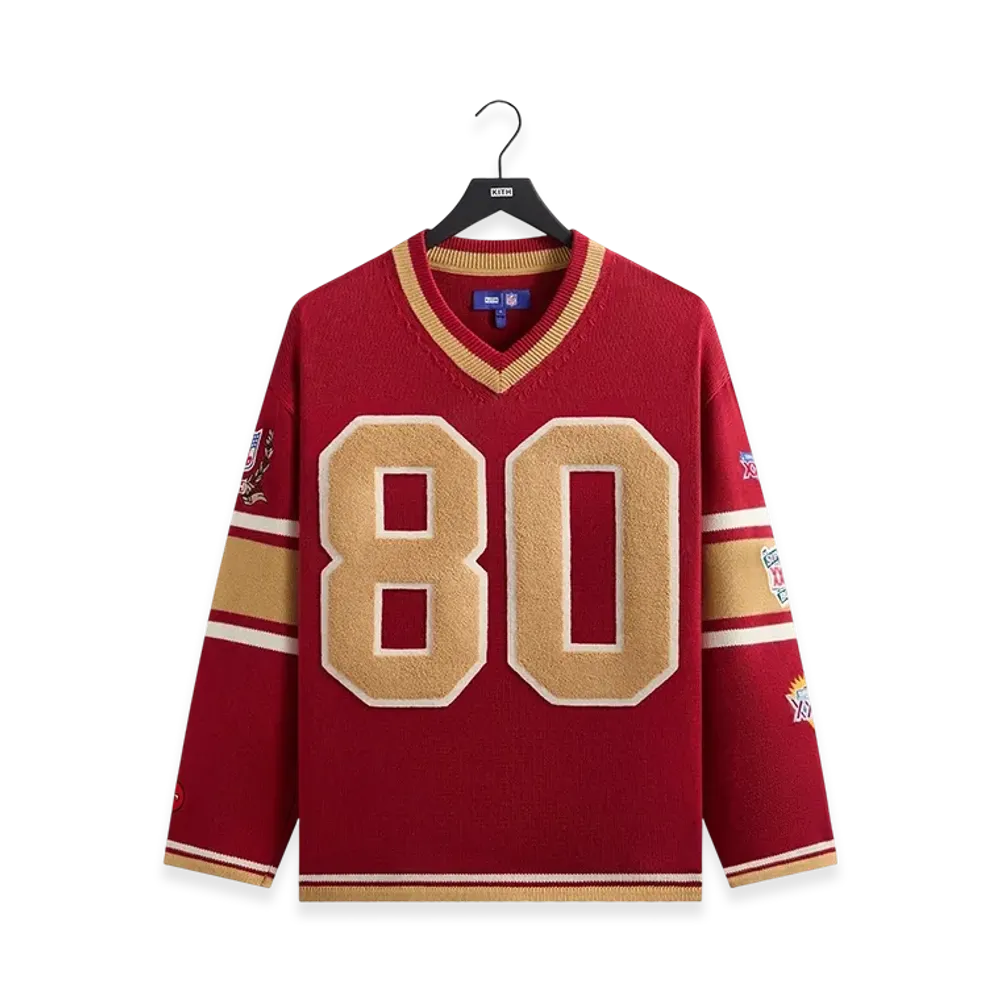 Kith x the NFL San Francisco 49ers V-neck Beau Knit Sweater "Present"
