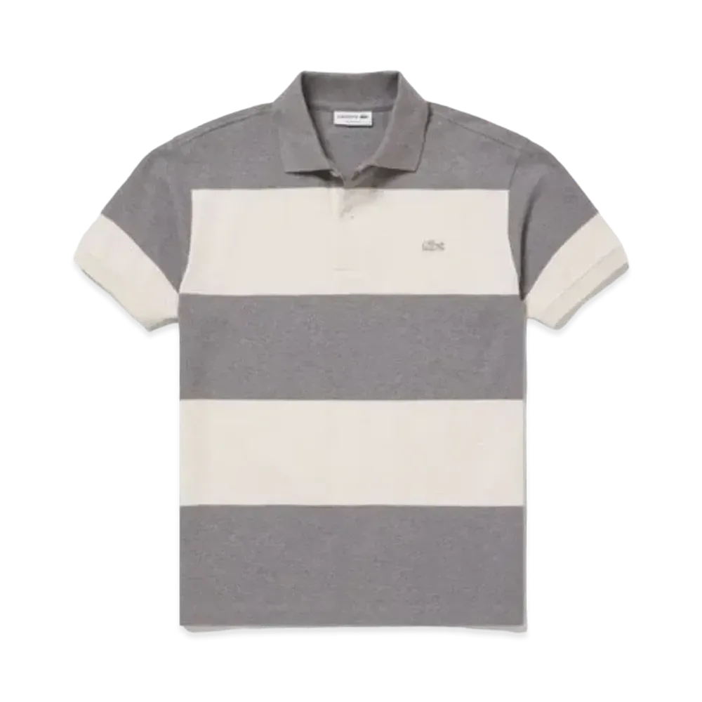 LACOSTE Original Melange Border Polo Shirt "Grey"