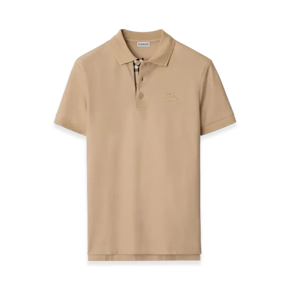Burberry Cotton Polo Shirt "Soft Fawn"