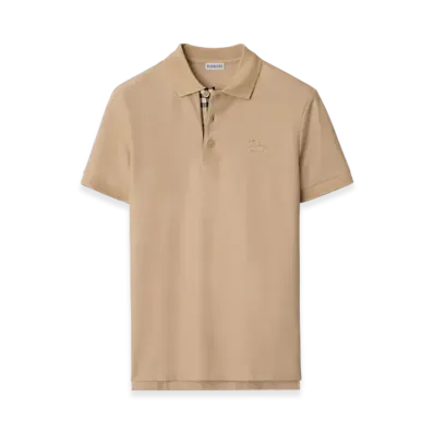 Burberry Cotton Polo Shirt "Soft Fawn"