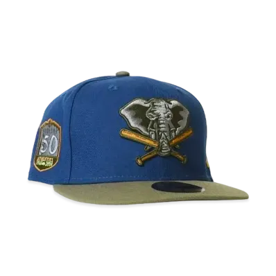 NEW ERA Oakland Athletics 50 year "BLUE×LIGHT MOSS"